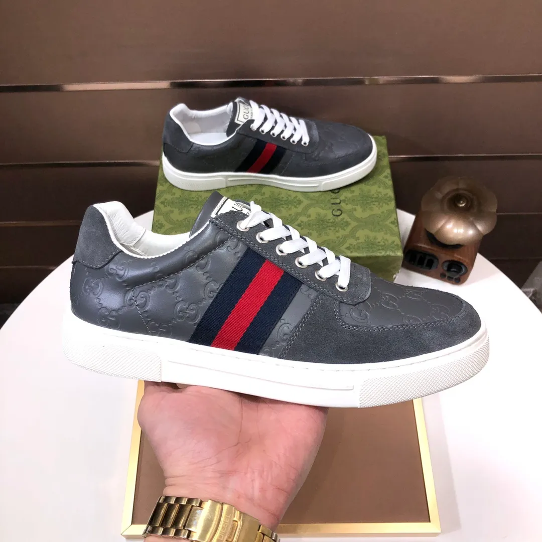 Men's shoes💰440💰[GUCCI] Official website 1:1 men's sports shoes are now on the market. They are made of original fabric + water-dyed sheepskin lining, plus the official website original 1:1 comfortable outsole. Fashionable and versatile, super comfortable and breathable. Standard shoe size 38/45 (custom-made size 45 is non-refundable)
